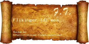 Flikinger Tímea névjegykártya